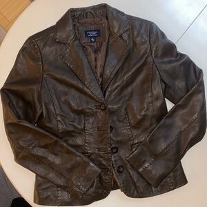 Chocolate Brown Sonoma Lambskin Leather Jacket